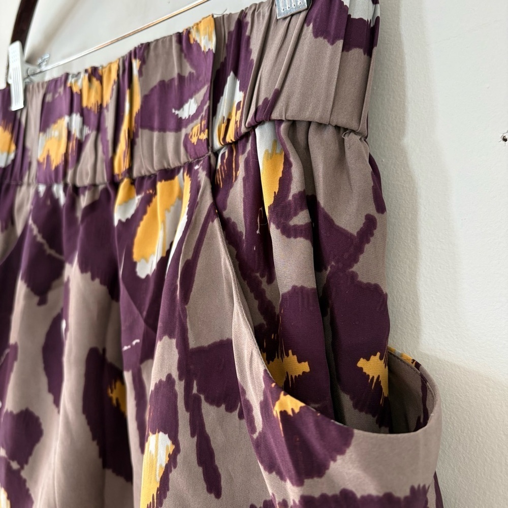 Anthropologie Dolce Vita 100% Silk Mini Skirt | Boho Abstract | XS | Resort Wear - Picture 3 of 8
